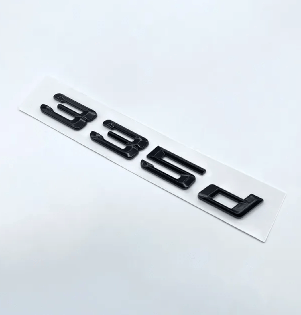 335d Badges de coffre Lettrage Noirs BMW Série 3 modèles E36 E46 E92 F30 320d 330d 335i