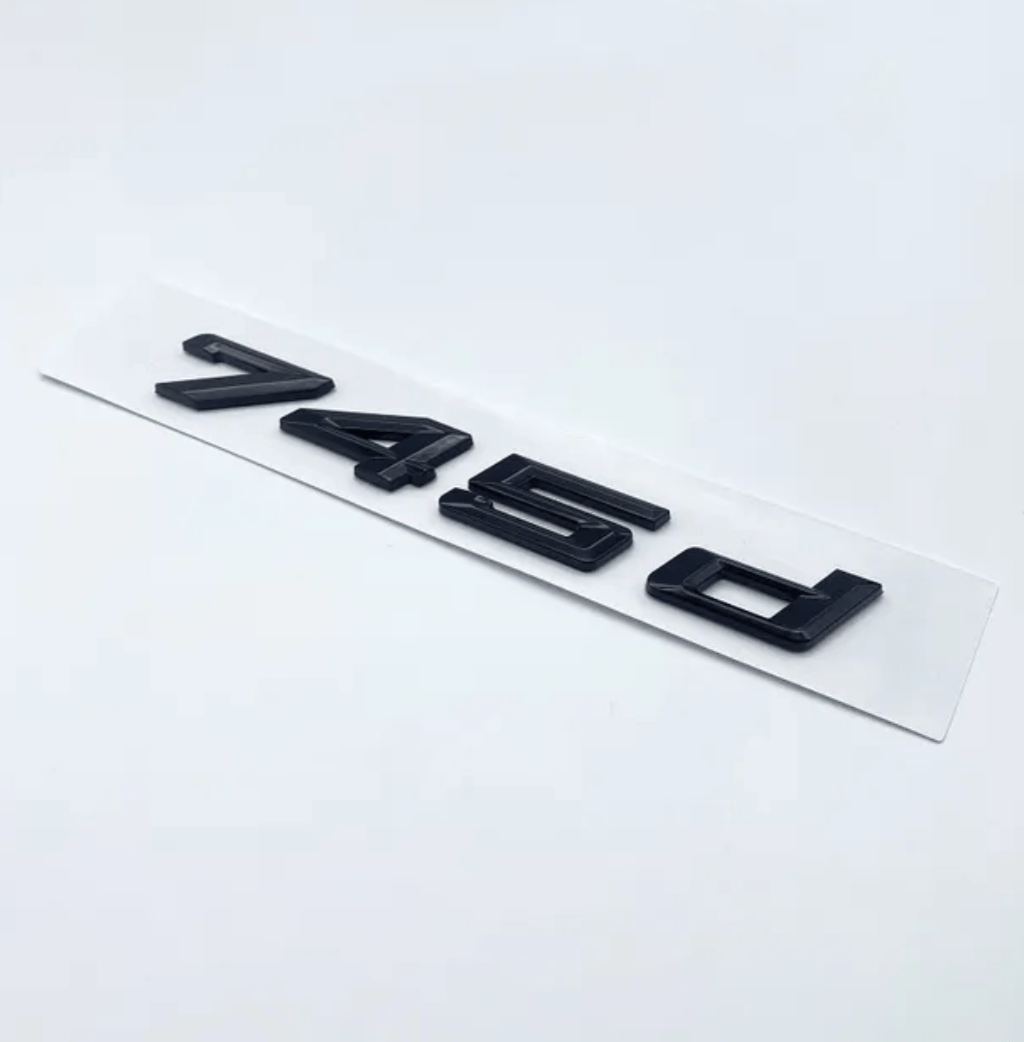 Badges de coffre Lettrage Noir BMW Série 7 730d 740d 750d 740i 750i E65 F01