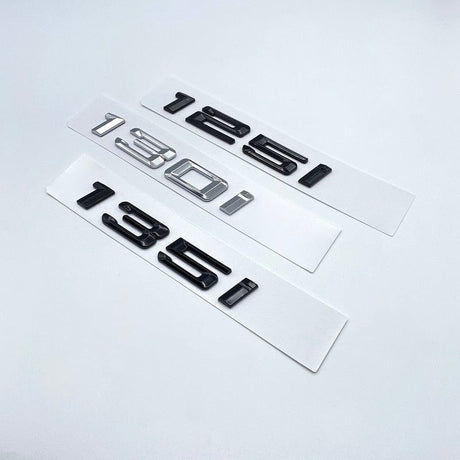 Badges de coffre Lettrage Noirs BMW Série 1 E81 F20 116i 116d 118i 118d 120i 120d 125i 128i 130i 135i 140i