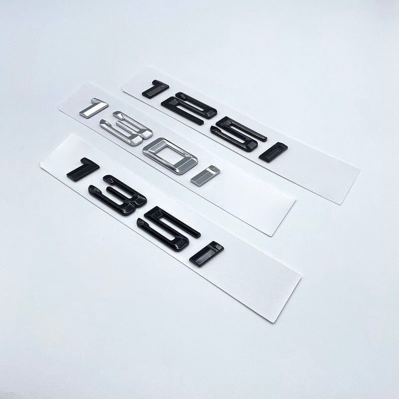 Badges de coffre Lettrage Noirs BMW Série 1 E81 F20 116i 116d 118i 118d 120i 120d 125i 128i 130i 135i 140i