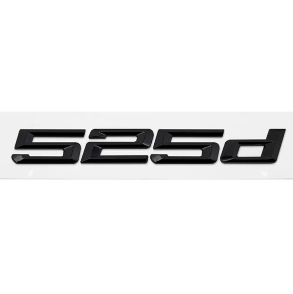 Glossy Black / 525d Badges de coffre Lettrage Noir BMW Série 5 E60 E39 F10 535i 535d 530d Emblem Badge Logo Lettering Stickers Accessories