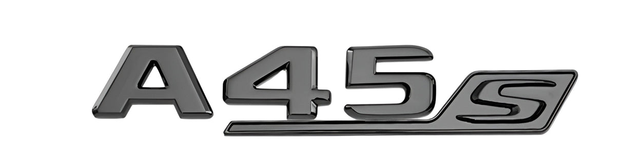 Logos Badges de coffre noir Mercedes A45 A45s A35 AMG W177