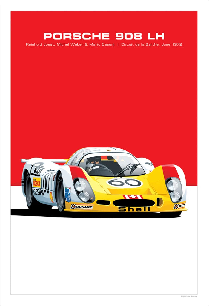 Affiche voiture Porsche 917 908 935 956 Poster en toile Endurance 24h du Mans Classic