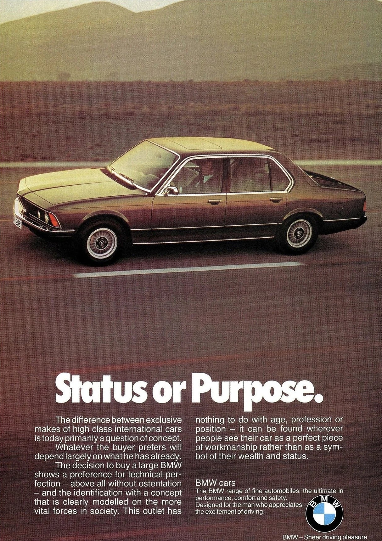 Affiches publicitaires vintage de voiture BMW