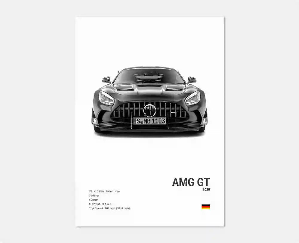 Affiches voitures murales à l'effigie de Mercedes AMG