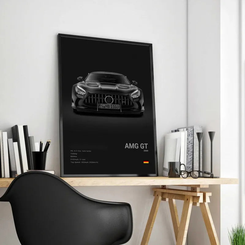 Affiches voitures murales à l'effigie de Mercedes AMG