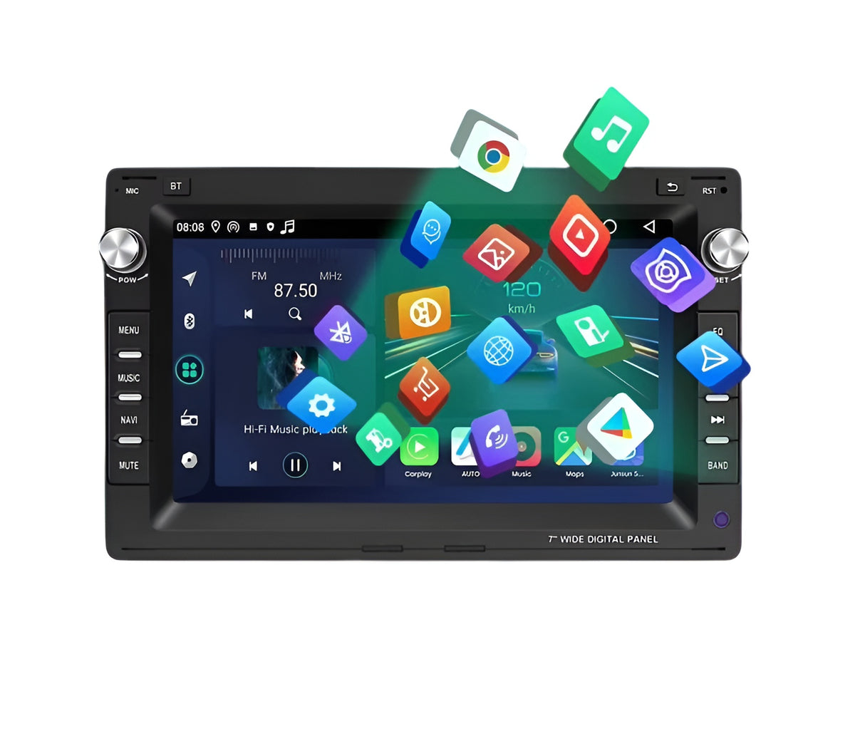Autoradio Connecté Carplay AndroidAuto Sans Fil pour VW Polo 4 - 2001 à 2009