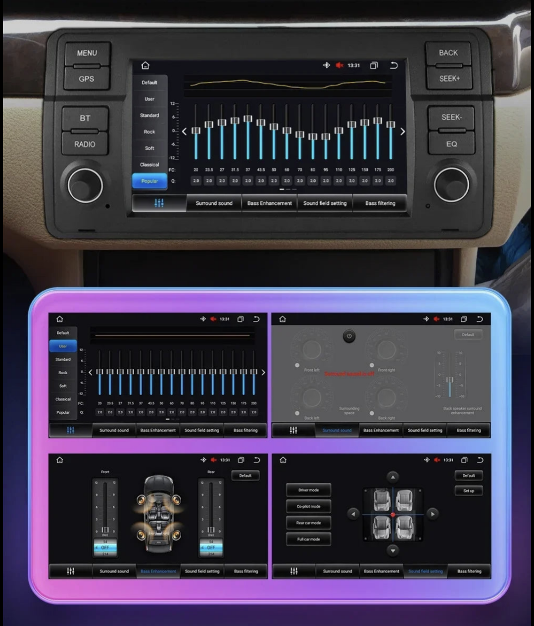 Autoradio connecté Android Auto et Apple CarPlay pour BMW Série 3 E46 (1998 à 2005)