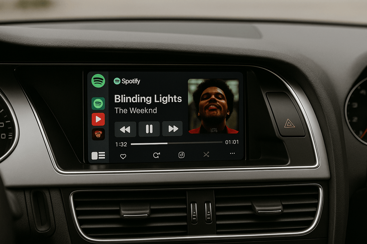 Autoradio connecté Boitier Android Auto et Apple CarPlay pour Audi A4 S4 RS4 B8 (2007 à 2016)