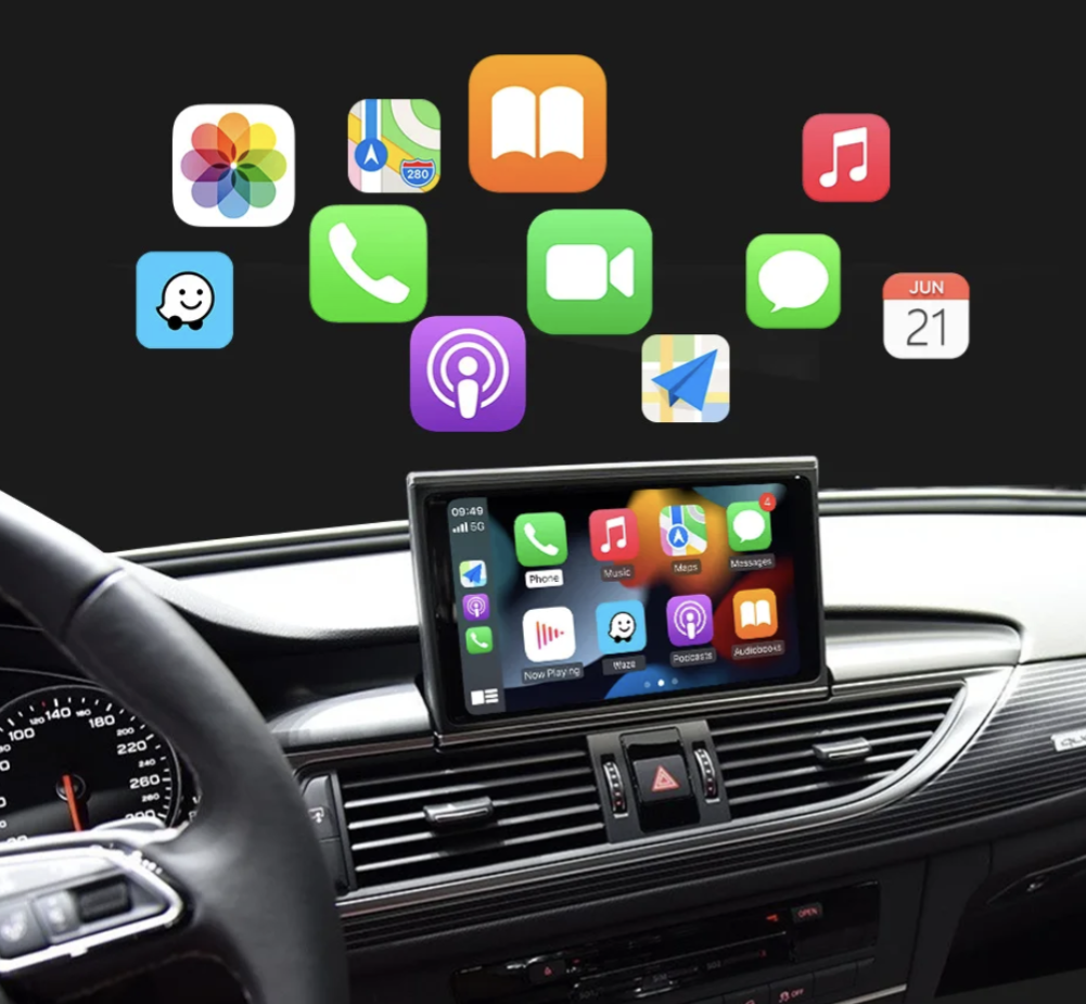 Autoradio connecté Boitier Android Auto et Apple CarPlay pour Audi A6 C7 (2010 à 2018)
