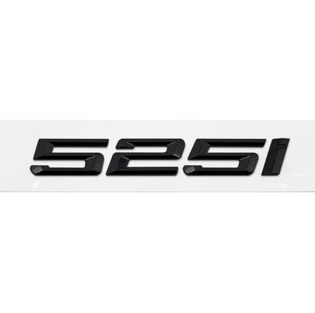 Glossy Black / 525i 3D Chrome Letters For Car Trunk BMW 520i 520d 530i 535i 535d 530d E60 E39 F10 Emblem Badge Logo Lettering Stickers Accessories