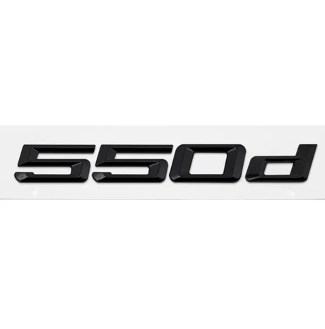 Glossy Black / 550d Badges de coffre Lettrage Noir BMW Série 5 E60 E39 F10 535i 535d 530d Emblem Badge Logo Lettering Stickers Accessories