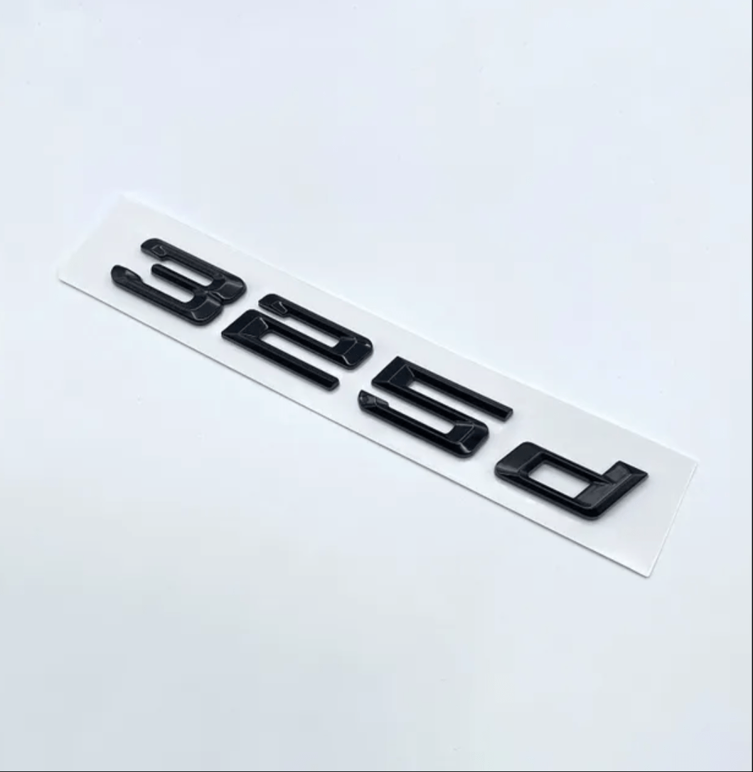 Badges de coffre Lettrage Noirs BMW Série 3 modèles E36 E46 E92 F30 320d 330d 335i
