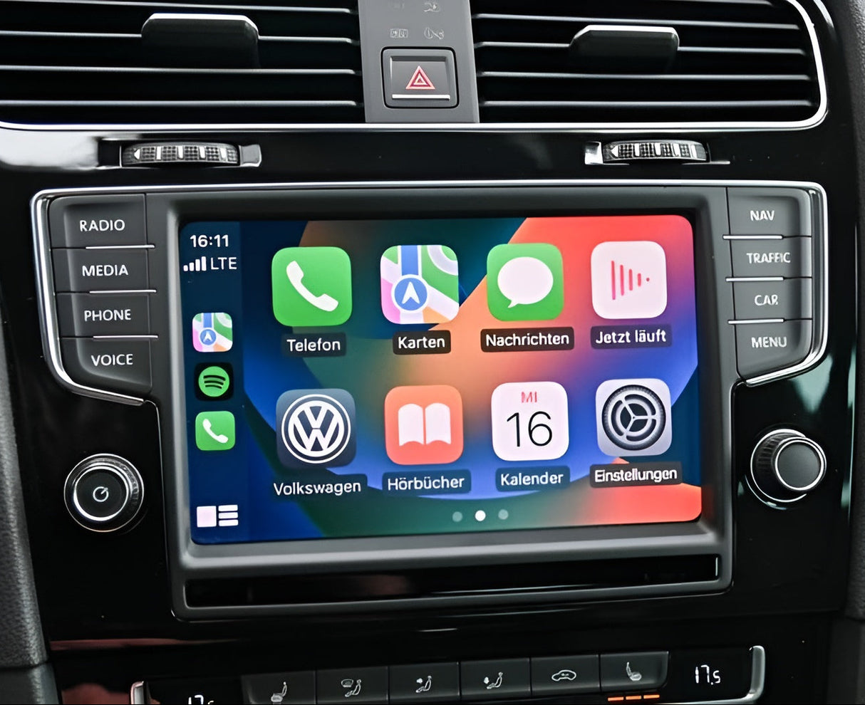 Boîtier Autoradio Android Auto et Apple CarPlay pour Volkswagen Tiguan II (2017 - 2019)