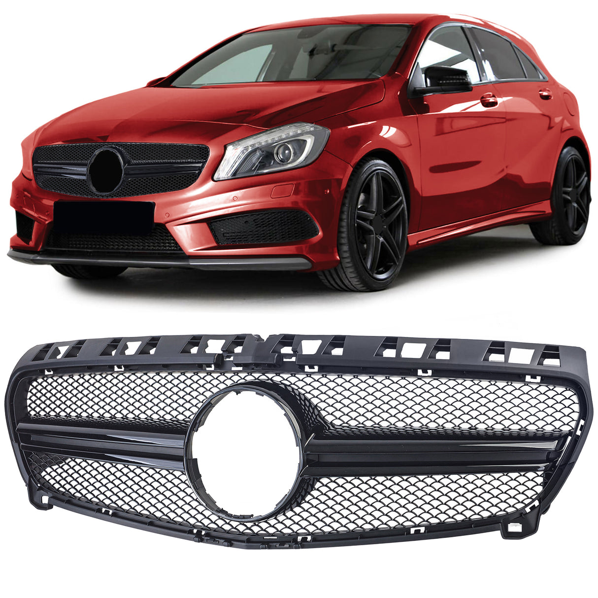 Calandre type AMG noire pour Mercedes Classe A W176 (2012 - 2018)