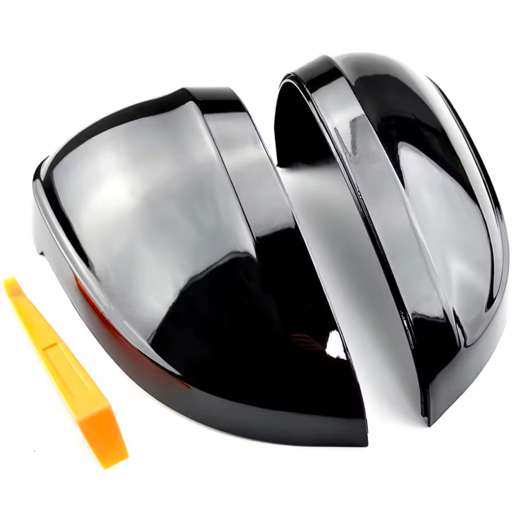 Coques de rétroviseurs Noires Brillantes pour Audi A4 B9 (2017 - 2022)