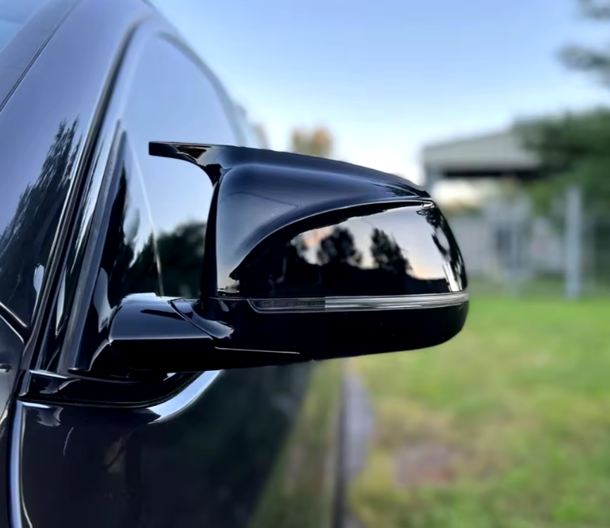 Coques de rétroviseurs type M Performance noires brillantes pour BMW X7 G07 - 2019 à 2025