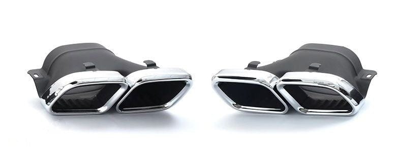 Diffuseur et sorties d'échappement pare-choc arrière look 63 AMG pour Mercedes Classe C Berline W205 (2014 à 2021)