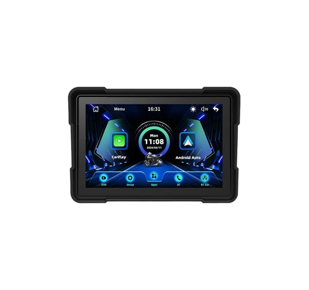 Écran GPS connecté Android Auto et Carplay pour moto