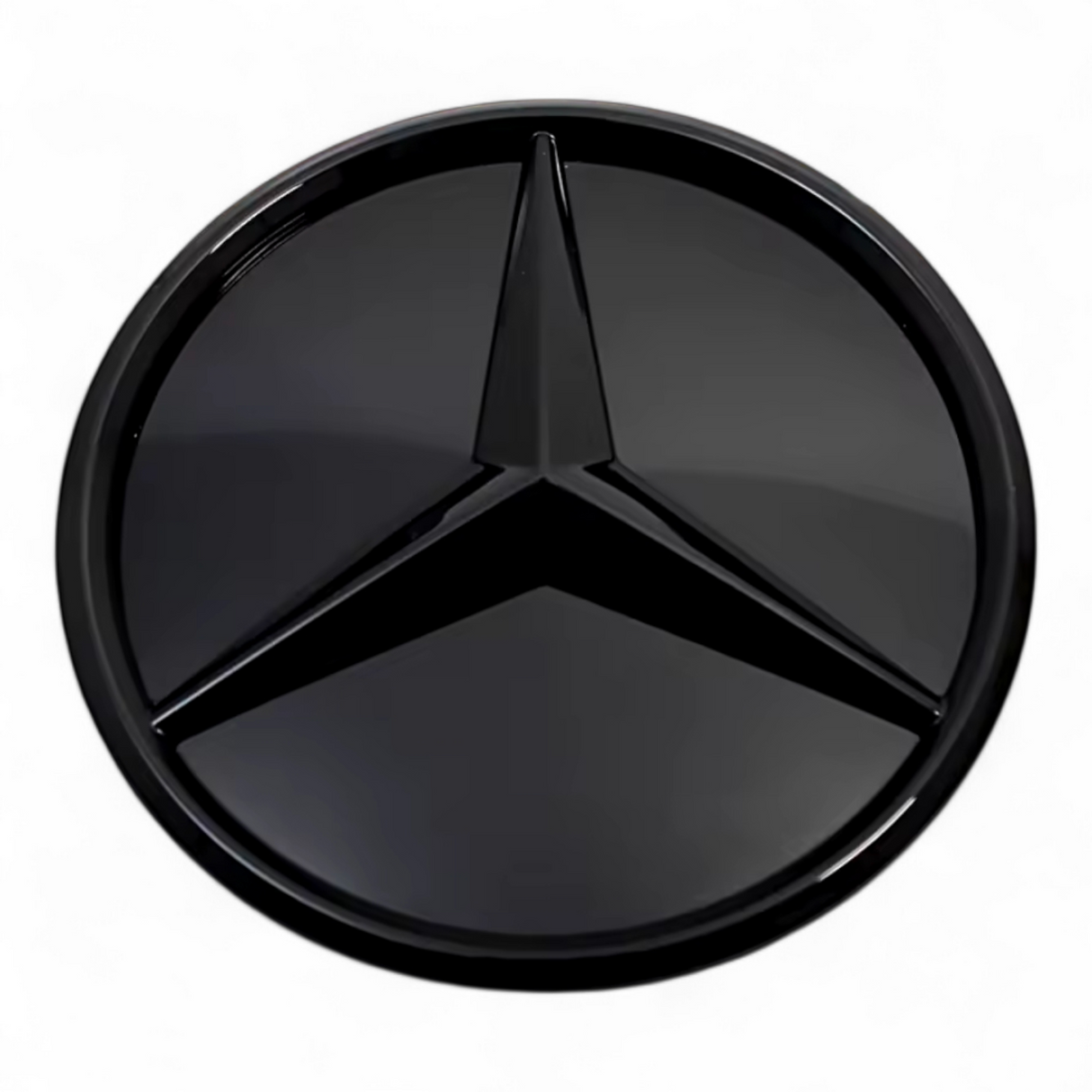 Emblème de calandre logo à l'étoile Mercedes-Benz Noir Brillant