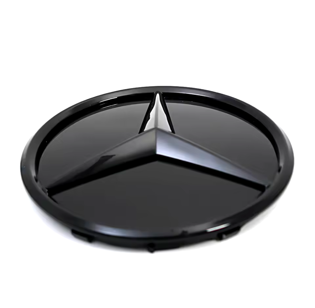 Emblème de calandre logo à l'étoile Mercedes-Benz Noir Brillant