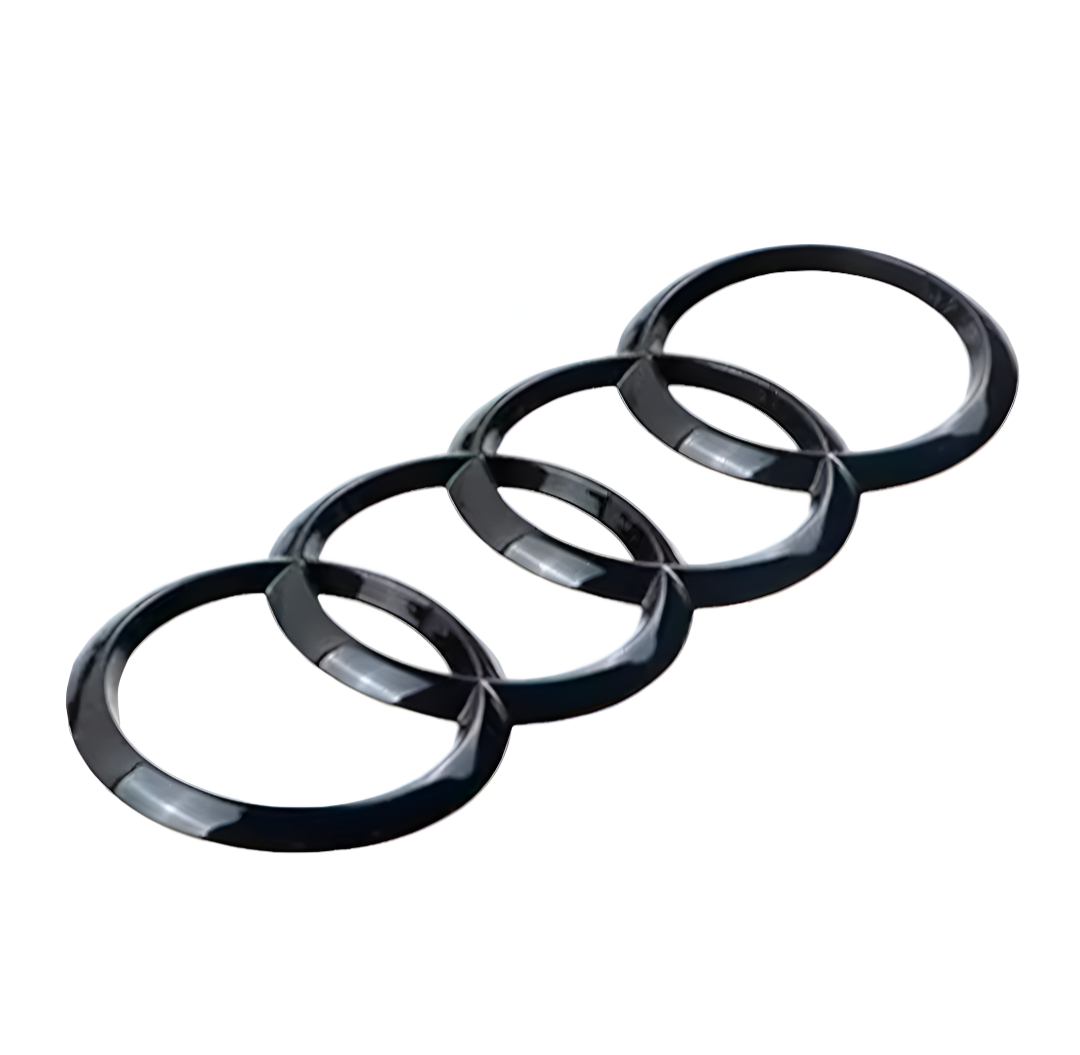 Emblème de coffre logo AUDI Black Edition noir