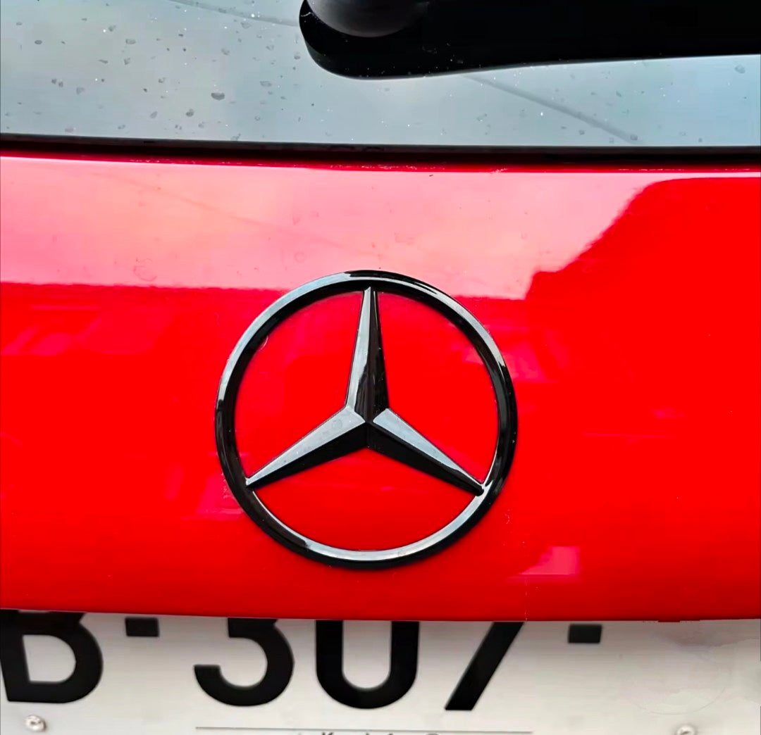 Emblème de coffre logo à l'étoile Mercedes-Benz Noir Brillant