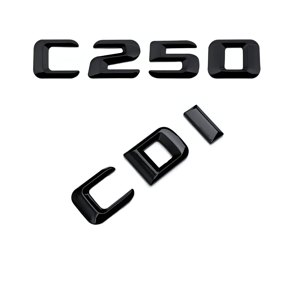 Emblèmes de coffres noirs logos Mercedes Classe C