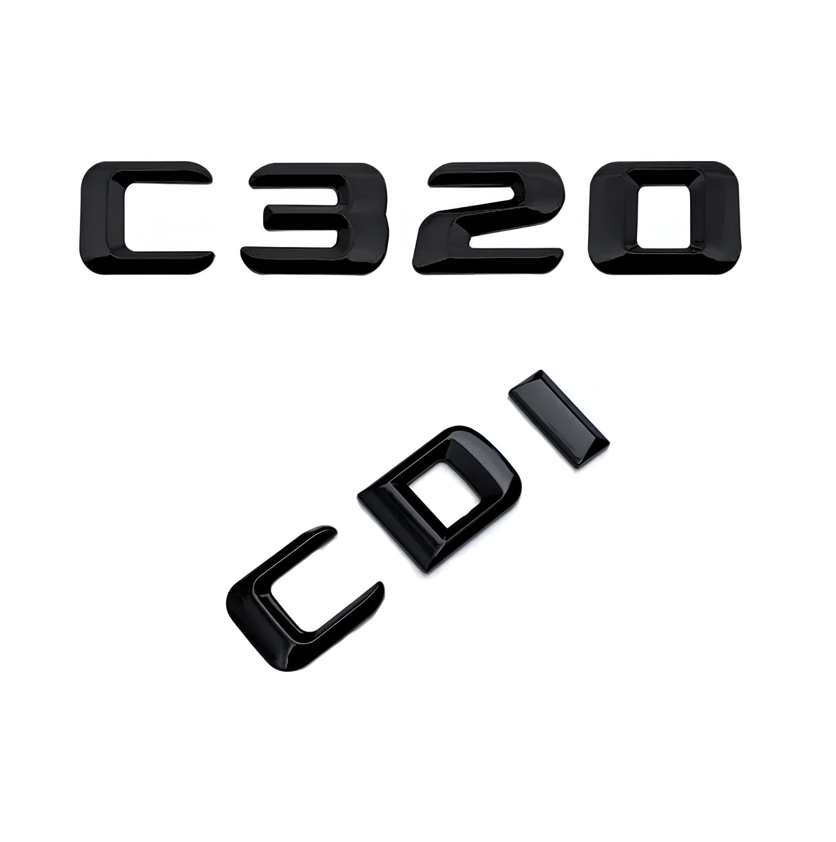 Emblèmes de coffres noirs logos Mercedes Classe C