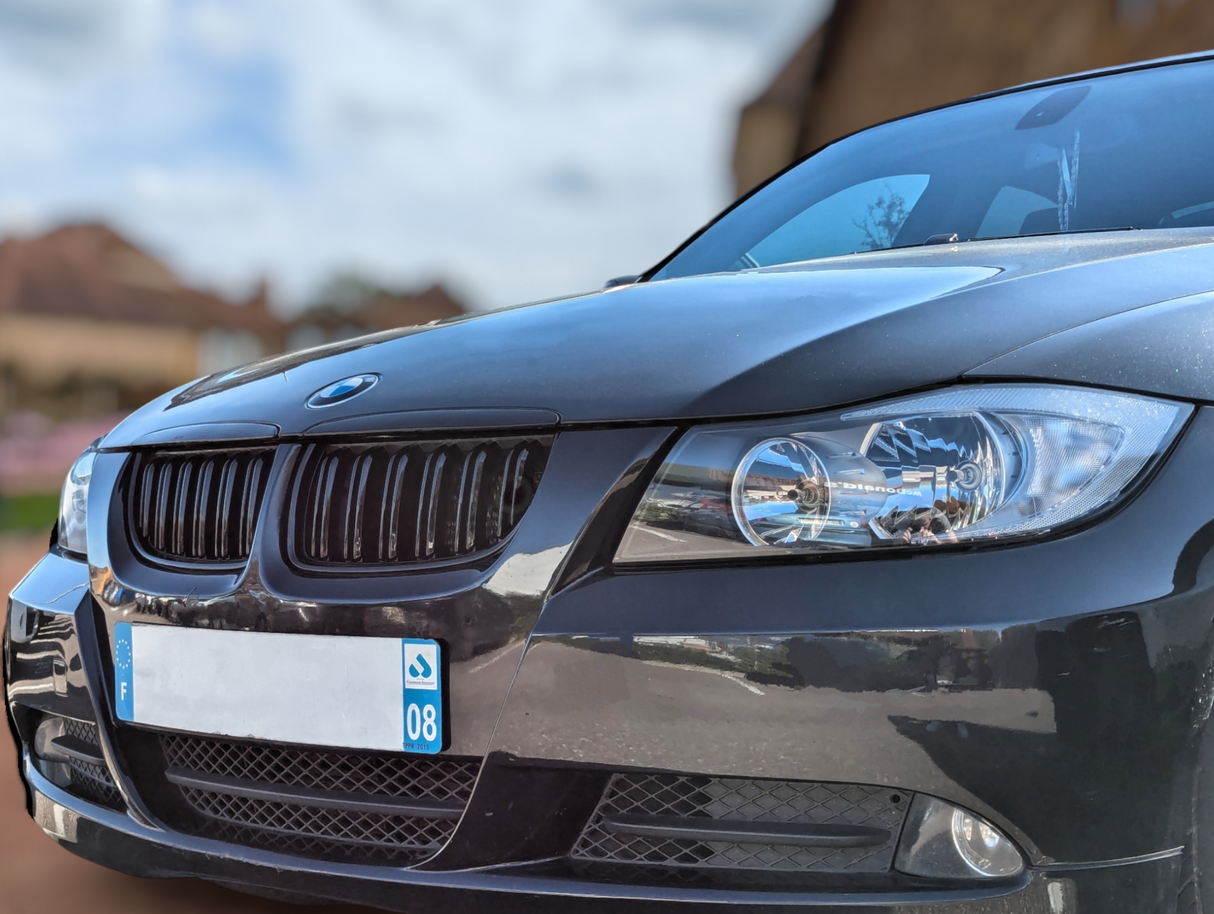 Grilles de calandre noire brillante type M Performance BMW Série 3 E90 (2005 - 2012)