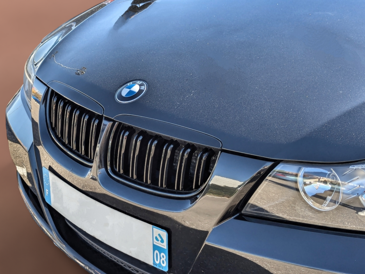 Grilles de calandre noire brillante type M Performance BMW Série 3 E90 (2005 - 2012)