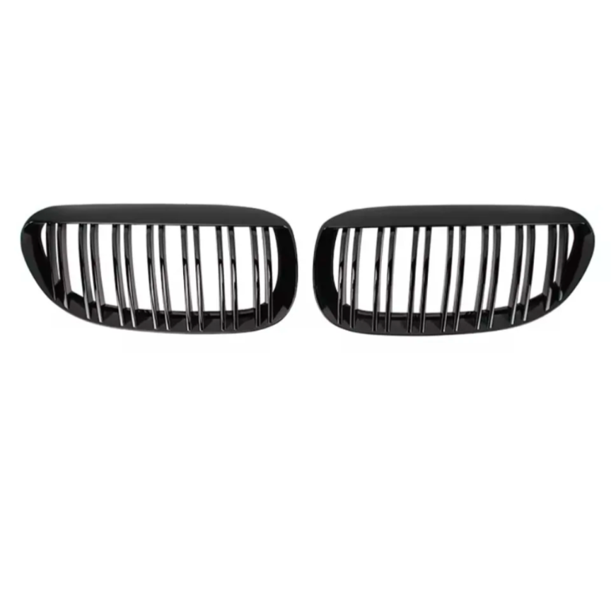 Grilles de calandre noires brillantes pour BMW Série 6 E63 E64 (2003 - 2010)