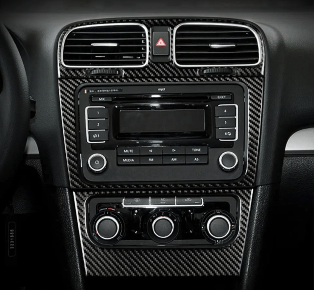 Garnitures de tableau de bord habillage intérieur carbone pour Volkswagen Golf 6