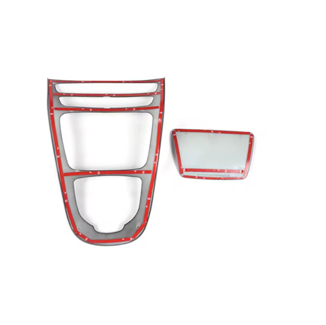 Carbon fiber replica center console trim for Mercedes E-Class W213 (2015 - 2023)