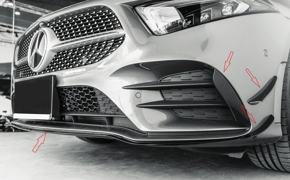 Lame avant et flaps pack A45s AMG Aero pour Mercedes Classe A W177 (2018 - 2025)