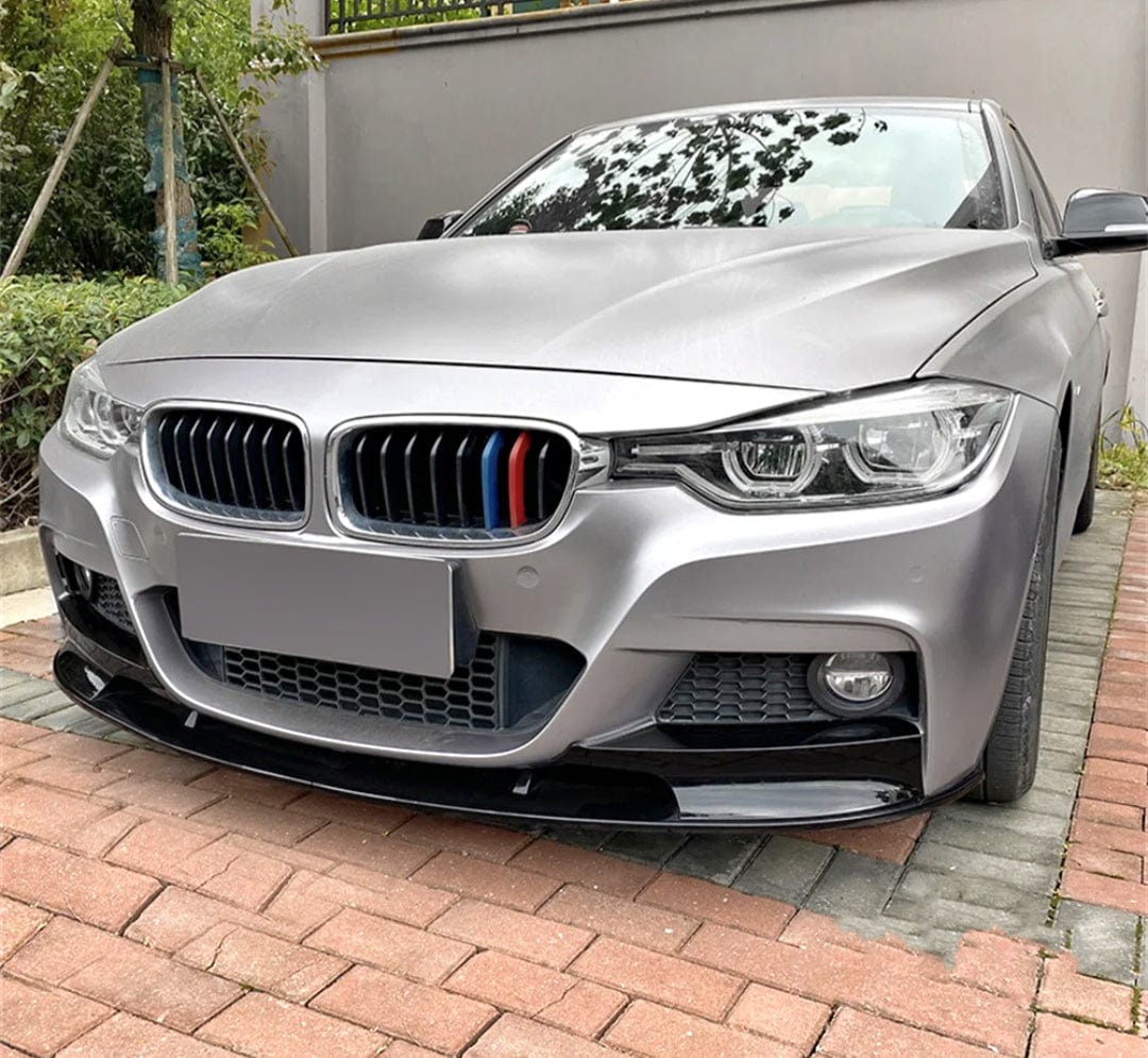 Équipée du pack M / Noir brillant Lame avant splitter pare-choc pour BMW Série 3 F30 (2011 à 2019)