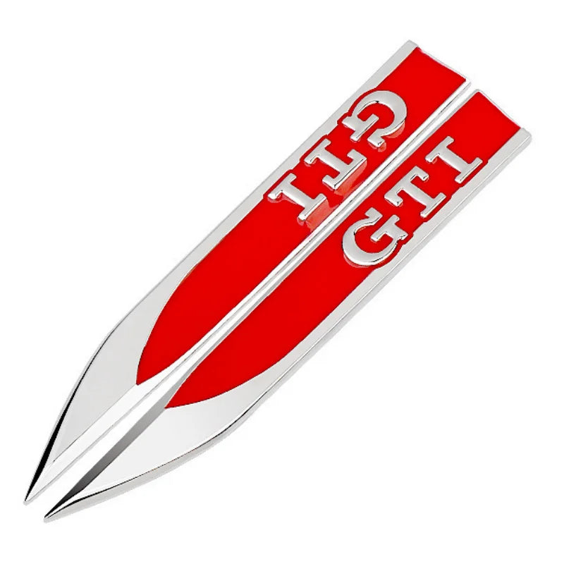 Logo GTI d'ailes avant pour VW Polo GTI et Golf GTI - Noir ou Rouge