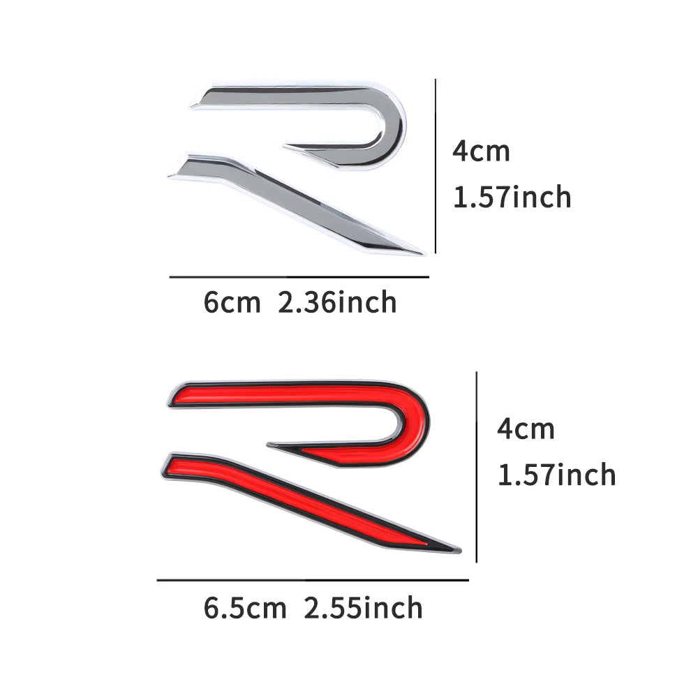 Logo Golf 8 R badge de coffre - Noir, Bleu, Chrome, Rouge