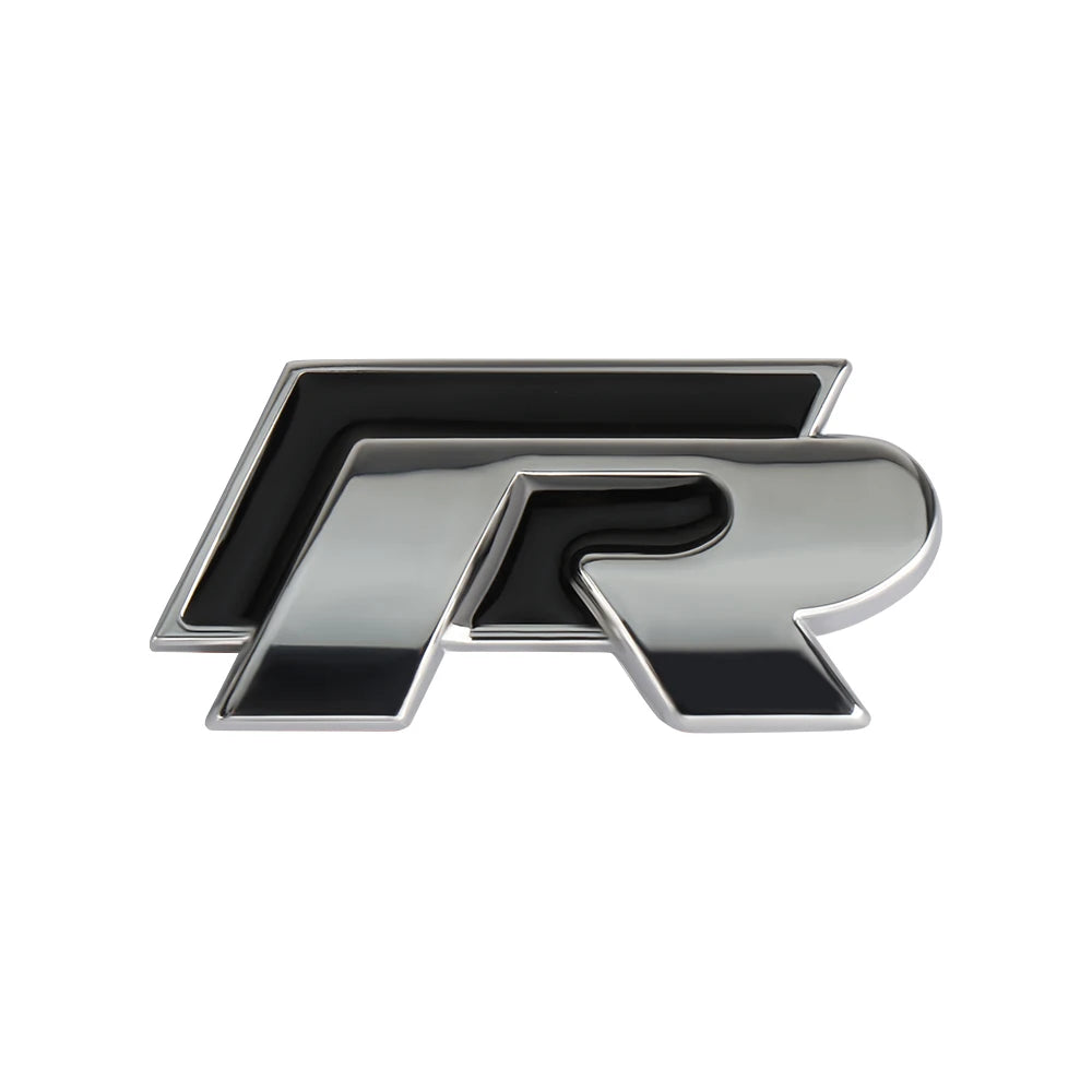 Logo de coffre R pour VW Polo Passat Golf Tiguan T-Roc Touareg R - Noir ou Rouge