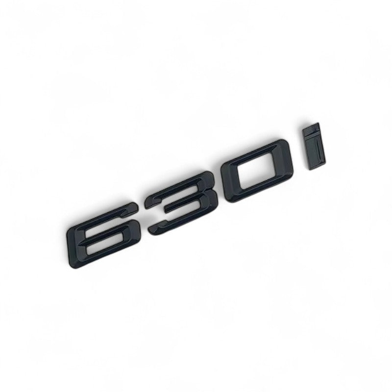 Trunk Badges, Logos, Black Lettering for BMW 6 Series 630i 640i 645i 650i E63 E64 F06 F12 F13 G32
