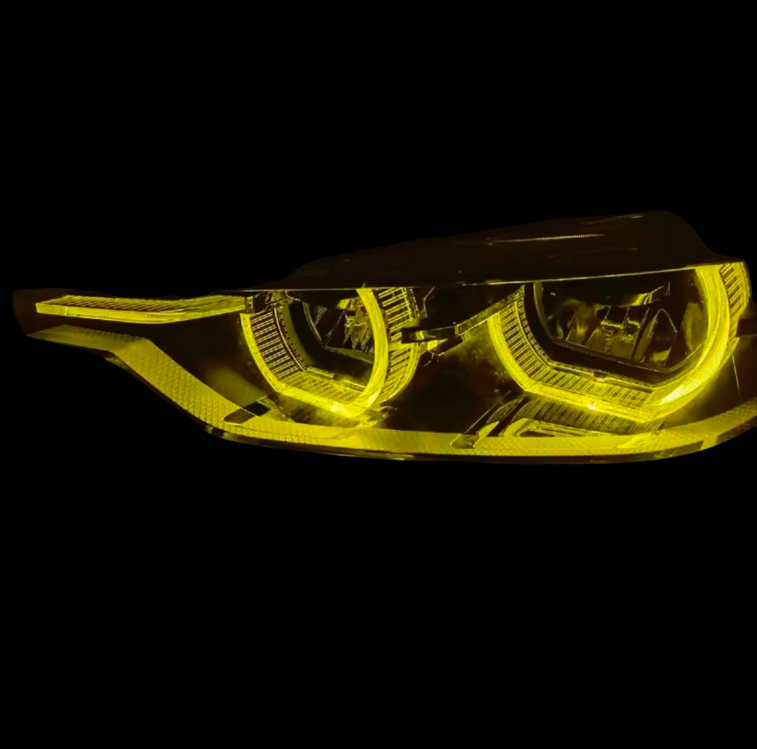 Modules LED DRL Jaunes Angel Eyes look CSL pour BMW Série 3 F30 / M3 F80 (2011 à 2019)