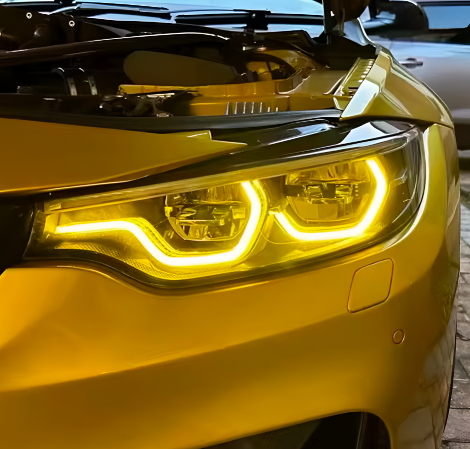 Modules LED DRL jaunes look CSL Angel Eyes pour BMW Série 4 F32 / M4 F82 (2013 à 2017)