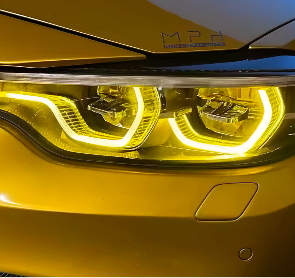Modules LED DRL jaunes look CSL Angel Eyes pour BMW Série 4 F32 / M4 F82 (2013 à 2017)