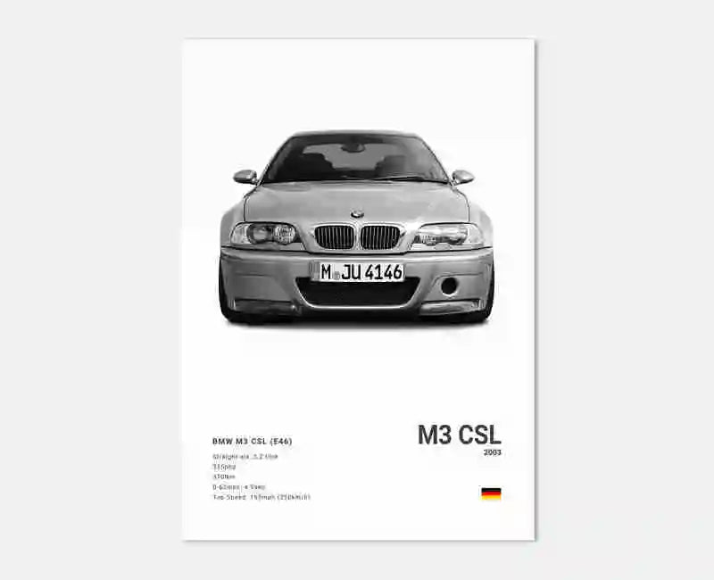 Poster voiture Affiche voiture murale BMW Motorsport