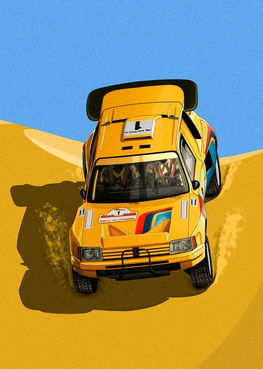 Poster voiture de course vintage F1 et 24 Heures du Mans