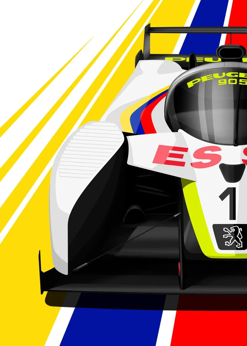 Poster voiture de course vintage F1 et 24 Heures du Mans