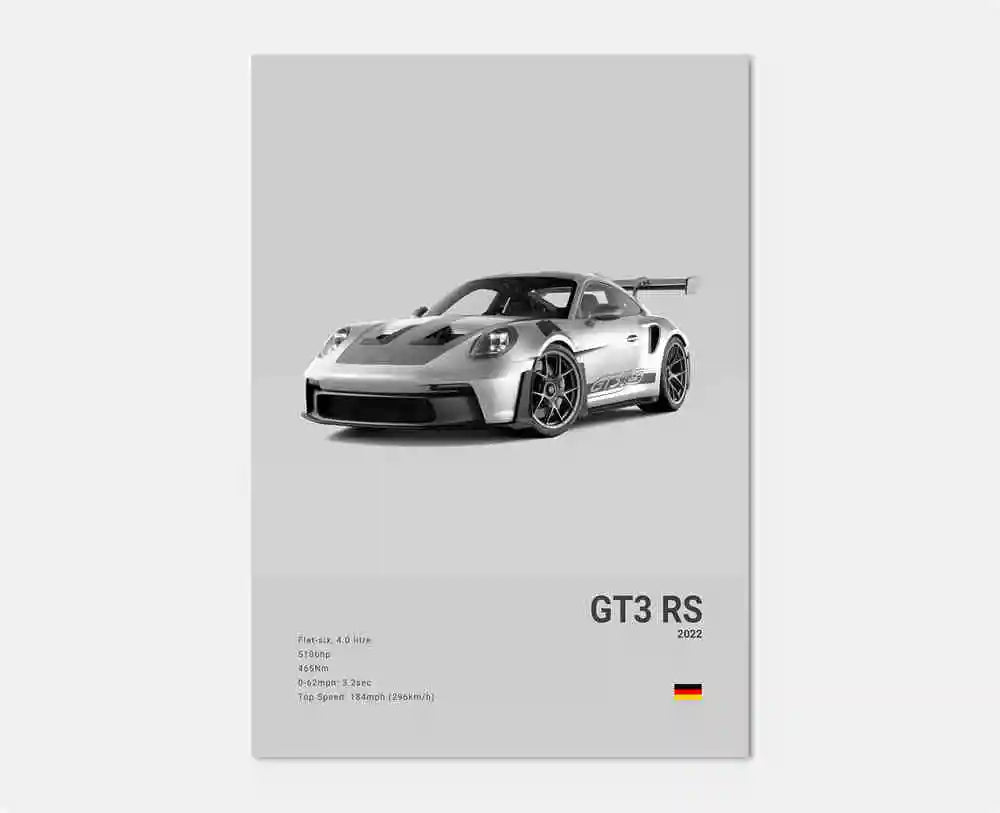 Poster voiture en toile collection Porsche 911