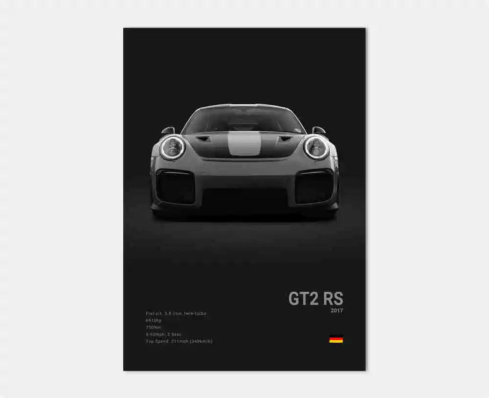 Poster voiture en toile collection Porsche 911