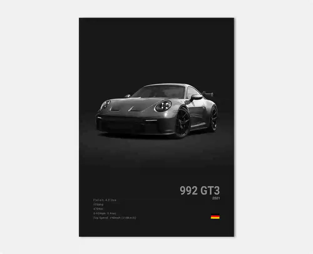 Poster voiture en toile collection Porsche 911
