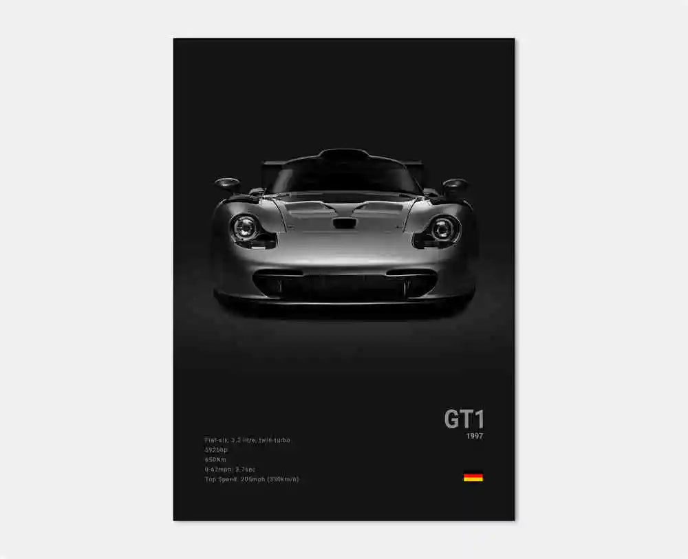 Poster voiture en toile collection Porsche 911